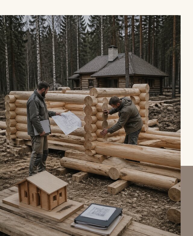 Проектирование и строительство домов из бревна в Мытищах
